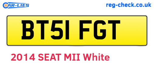 BT51FGT are the vehicle registration plates.