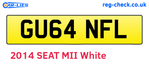GU64NFL are the vehicle registration plates.