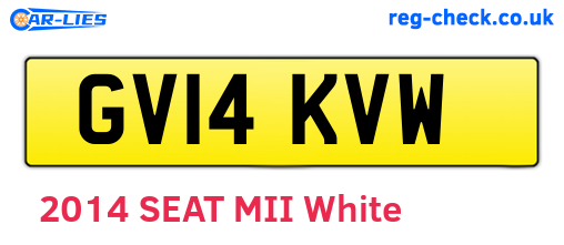 GV14KVW are the vehicle registration plates.