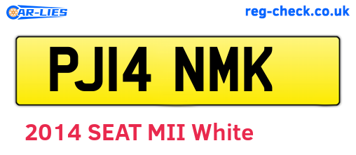 PJ14NMK are the vehicle registration plates.