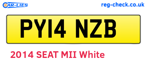 PY14NZB are the vehicle registration plates.