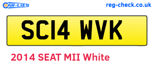 SC14WVK are the vehicle registration plates.