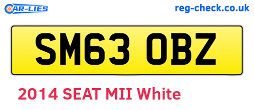 SM63OBZ are the vehicle registration plates.