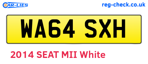 WA64SXH are the vehicle registration plates.