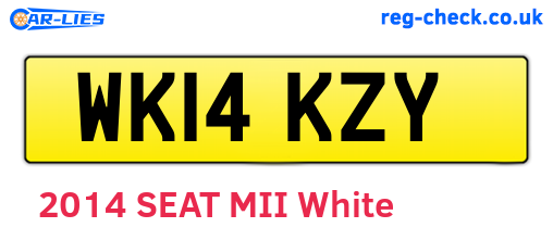 WK14KZY are the vehicle registration plates.