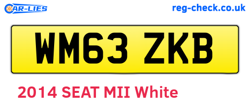 WM63ZKB are the vehicle registration plates.