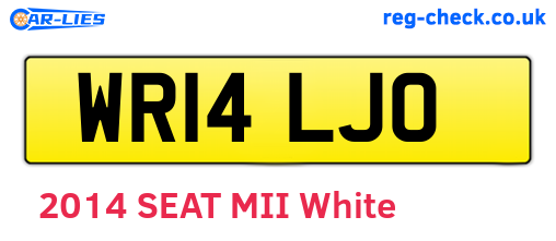 WR14LJO are the vehicle registration plates.