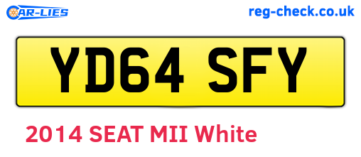 YD64SFY are the vehicle registration plates.