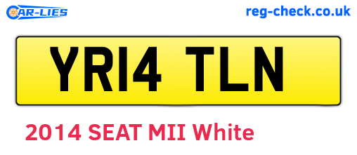YR14TLN are the vehicle registration plates.