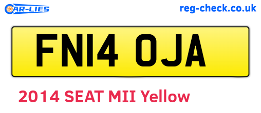 FN14OJA are the vehicle registration plates.