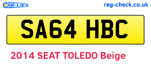 SA64HBC are the vehicle registration plates.