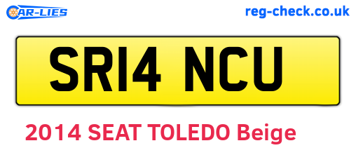 SR14NCU are the vehicle registration plates.
