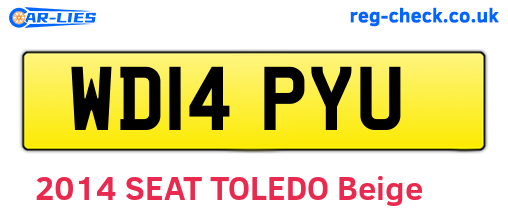 WD14PYU are the vehicle registration plates.
