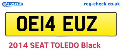 OE14EUZ are the vehicle registration plates.