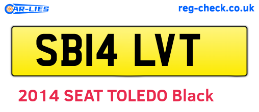 SB14LVT are the vehicle registration plates.