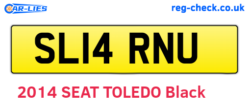 SL14RNU are the vehicle registration plates.