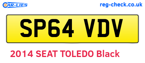 SP64VDV are the vehicle registration plates.