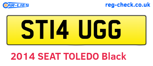 ST14UGG are the vehicle registration plates.