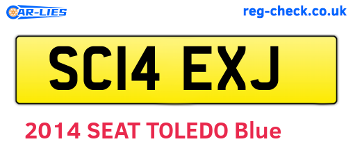 SC14EXJ are the vehicle registration plates.