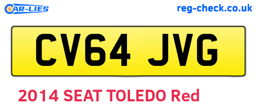 CV64JVG are the vehicle registration plates.