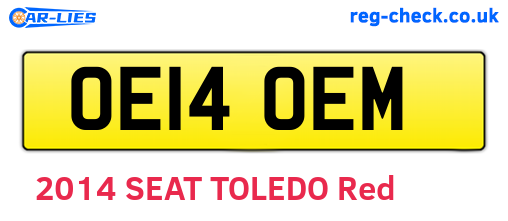 OE14OEM are the vehicle registration plates.