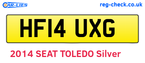 HF14UXG are the vehicle registration plates.