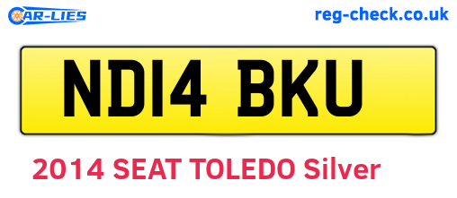 ND14BKU are the vehicle registration plates.