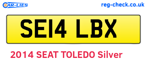 SE14LBX are the vehicle registration plates.