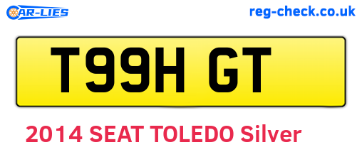 T99HGT are the vehicle registration plates.