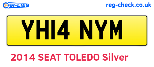 YH14NYM are the vehicle registration plates.