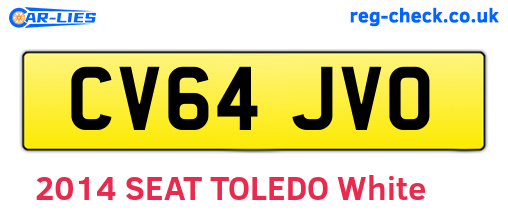 CV64JVO are the vehicle registration plates.