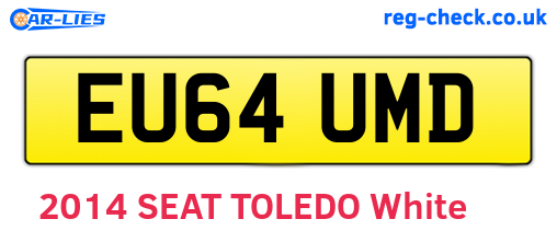 EU64UMD are the vehicle registration plates.