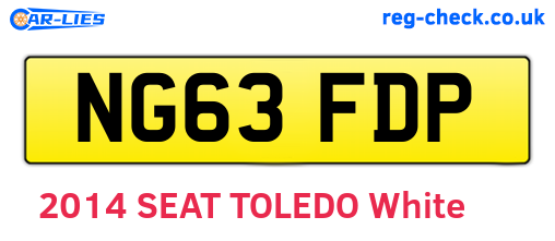NG63FDP are the vehicle registration plates.