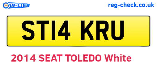 ST14KRU are the vehicle registration plates.