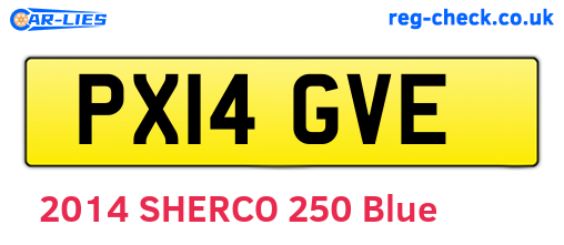 PX14GVE are the vehicle registration plates.