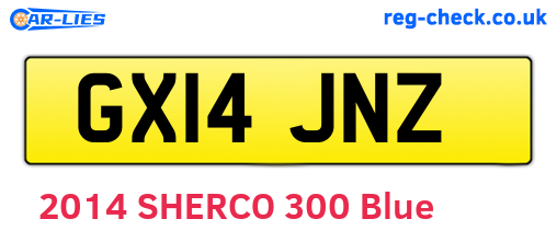 GX14JNZ are the vehicle registration plates.