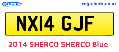 NX14GJF are the vehicle registration plates.
