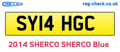 SY14HGC are the vehicle registration plates.