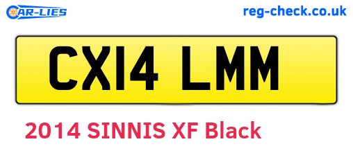 CX14LMM are the vehicle registration plates.