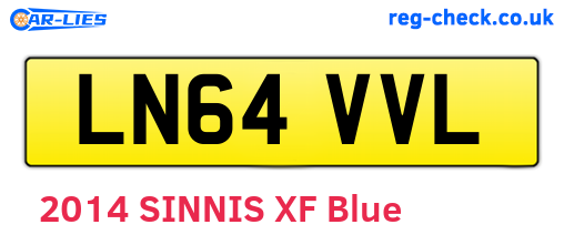 LN64VVL are the vehicle registration plates.