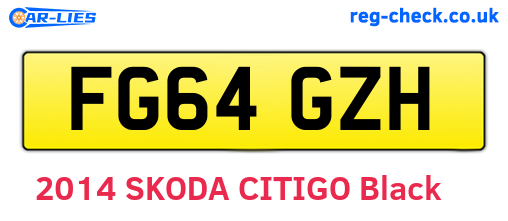 FG64GZH are the vehicle registration plates.