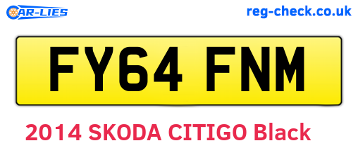 FY64FNM are the vehicle registration plates.