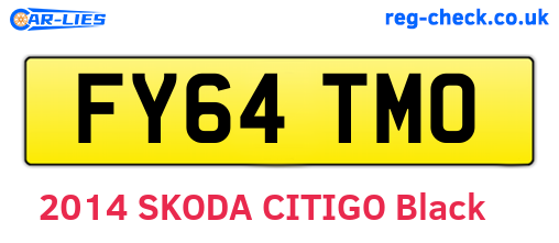 FY64TMO are the vehicle registration plates.