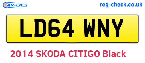 LD64WNY are the vehicle registration plates.