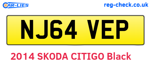 NJ64VEP are the vehicle registration plates.