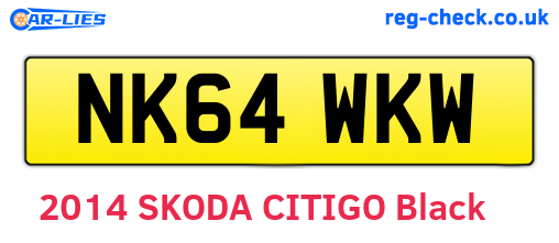NK64WKW are the vehicle registration plates.