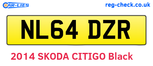 NL64DZR are the vehicle registration plates.