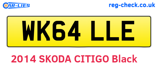 WK64LLE are the vehicle registration plates.
