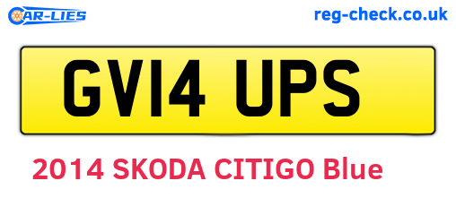 GV14UPS are the vehicle registration plates.