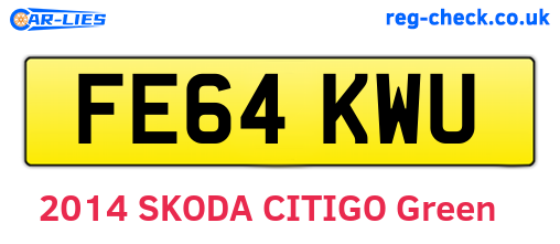FE64KWU are the vehicle registration plates.
